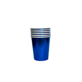 VASO POLIPAPEL METALIZADO AZUL X6